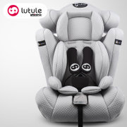 路途乐儿童安全座椅车载宝宝婴儿童座椅汽车安全座椅9个月-12岁路路熊C(伊甸灰 坚韧如刚智能温度检测)