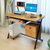 蔓斯菲尔电脑桌 台式家用书桌简约现代办公桌简易写字台书架桌子(红叶枫木色)