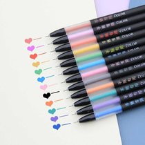 彩色中性笔套装糖果色记笔记水笔标记笔颜值12只一套手账笔(默认 十二支一套)