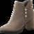 大盛公羊2018秋冬季新款珍珠铆钉马丁靴粗跟高跟鞋短筒女靴子韩版(卡其色 39)