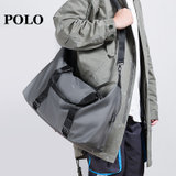 POLO大容量防泼水旅行袋轻便尼龙电脑手提包043733(灰色)