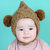 milkyfriends婴幼儿3-6-24个月儿童针织纯手工毛线帽秋冬宝宝帽子(咖啡色 均码（44-50CM）)