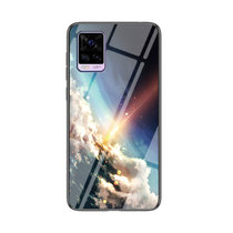 VIVO S7手机壳步步高s7星空彩绘玻璃壳S7防摔软边保护套(璀璨星空)