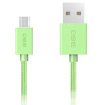 360充电数据线 Micro USB2.0 安卓电源线 1M 绿色