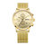 宝格拉Baogela手表 钢带商务石英表休闲简约防水时尚轻薄男表(1611金色)