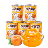 小覃同学黄桃罐头425g*5罐装精选对开黄桃  休闲食品糖水罐头(黄桃罐头 425g*5罐)