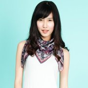乐为围巾女士春夏季纱巾大方巾L13FC104(紫红色)
