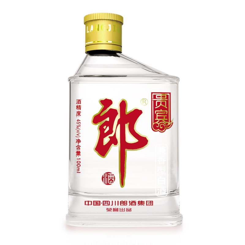 45度郎酒贵宾小郎酒浓酱兼香型白酒小酒单瓶装100ml