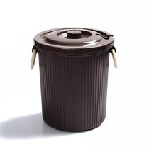 关耳窑 茶水桶碳化木加厚茶渣桶 排水桶包邮 塑料 茶桶带盖 DP2KCZT(塑料)