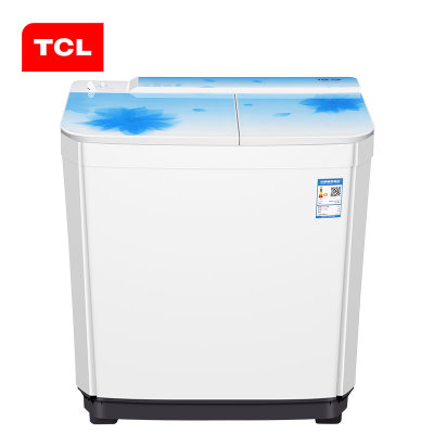 TCL 8.5公斤 大容量半自动双桶洗衣机 多功能双缸迷你波轮白色  XPB85-9688S(白色 8.5公斤)