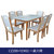 木巴北欧餐桌椅组合现代简约钢化玻璃饭桌一桌四椅六椅组合(CZ200+YZ402(一桌六椅） 默认)