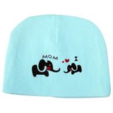 GUGA 咕嘎 婴儿帽子宝宝胎帽新生儿帽卡通可爱大象图案M36(蓝色)