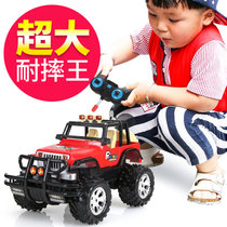 友趣兔 儿童玩具大型越野车可充电遥控汽车模型耐摔玩具(29CM越野红色车 3030)