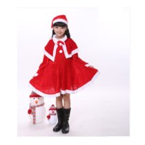 圣诞节衣服儿童演出服男童装扮圣诞老人套装女童舞蹈服装表演服饰(150 白)