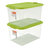 (国美自营)禧天龙 Citylong 塑料收纳箱整理箱大号环保衣物储物箱2个装透明绿55L 6348