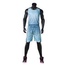 并力运动套装夏季新款CBA17全明星运动比赛篮球服套装无袖训练球服空版球衣组队DIY个性定制(蓝色 5XL185-195)