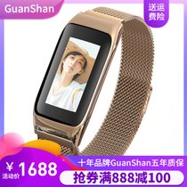 GuanShan运动手环智能心率血压防水vivo小米oppo通用苹果手表华为(_C款_金色)