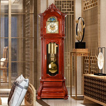 汉时钟表欧式落地钟客厅现代创意时钟摆件立钟大落地座钟HG1088(椴木赫姆勒十二音拉绳机芯 机械)