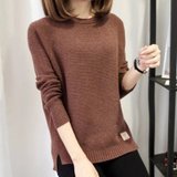 女式时尚针织毛衣9401(粉红色 均码)