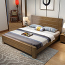 曲尚 床 实木床 双人床 现代中式实木床 1.5米1.8米床 卧室家具组合 木质婚床1403(1.5*2米榉木色 床+5D乳胶床垫+床头柜1个)