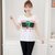 娇维安 夏季新款体血衫 韩版修身显瘦女士T恤 恐龙图案短袖女式t恤 女(白色 XL)