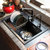 科恩纳石英石水槽单槽厨房洗碗池花岗石洗菜盆小户型台下盆家用(NET8048金砂黑7字套餐)