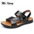 MR.KANG男士沙滩鞋牛皮软底商务休闲时尚鞋 沙滩鞋凉鞋凉拖两用5098-1(41)(黑色)