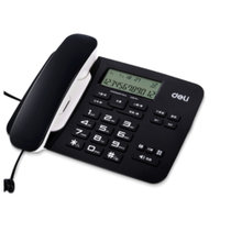 得力(deli) 794 电话机 办公家用 免电池 双接口