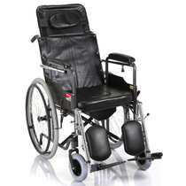 鱼跃轮椅车H059B半躺 折叠 带坐便器 餐桌 老人老年轮椅