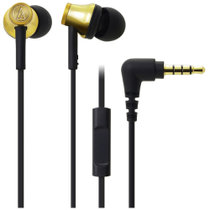 铁三角(audio-technica) ATH-CK330iS 入耳式耳机 支持麦克风通话 小巧精致 金色