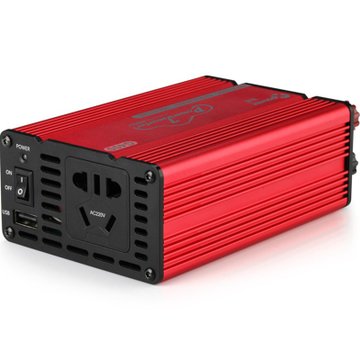 高欣车载逆变器12V转220V电源转换器G400功率400W+USB 2.1A车充(红色)