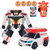 变形汽车飞机机器人玩具带发射器车模型手办拼装套装儿童男孩玩具(333-17)