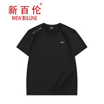 NEW BOLUNE/新百伦纯棉短袖t恤男2021夏季新款男士体恤圆领(黑色 L)