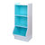 爱丽思IRIS 儿童多用收纳柜彩色收纳柜简易组装柜儿童书柜3层(KSB-3白蓝色)