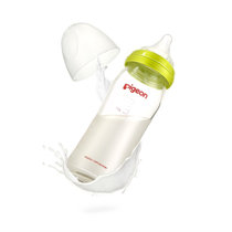 贝亲玻璃奶瓶240ml 绿色瓶盖M码奶嘴宽口径自然实感