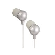 JVC Marshmallow HA-FX30-B入耳式 舒适泡沫海绵耳机（银色）（12mm强化钕磁铁驱动单元 1.2m彩色软线及兼容iPhone镀金插头）