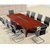 DF实木贴皮船型会议桌4.5米DF-HY45(红胡桃色)