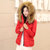 Mistletoe冬季新韩版连帽加厚羽绒棉服 学生外套潮短款面包服女B8932(红色 M)