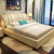 兰瑞蒂 皮艺床  1.8米简约现代双人床 可拆洗麻布储物床(褐灰色 床+床垫+2个床头柜)
