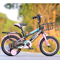 永久儿童自行车脚踏车4-6岁童车6-10岁单车男童女童带后座款(粉色 14寸)