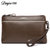丹爵(DANJUE)新款男包头层牛皮男士手拿包商务休闲手包钱包卡包时尚款型包包 D8098(棕色)