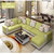 紫茉莉布艺沙发简约现代大小户型客厅转角整装可拆洗沙发组合家具(芥末绿+浅灰 8号色 两件套（2.16米）)