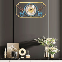 汉时欧式复古轻奢金属装饰挂钟客厅古典丽声静音石英时钟HW8399