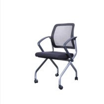 俊采云JCY-c01办公椅弓形网布转椅带轮子可移动会议培训椅 黑色 460*400*800(默认 JCY-c01)