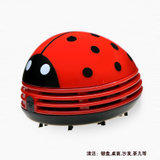 可爱造型迷你桌面甲虫吸尘器 微型键盘桌面清洁器 瓢虫除尘器(红色)