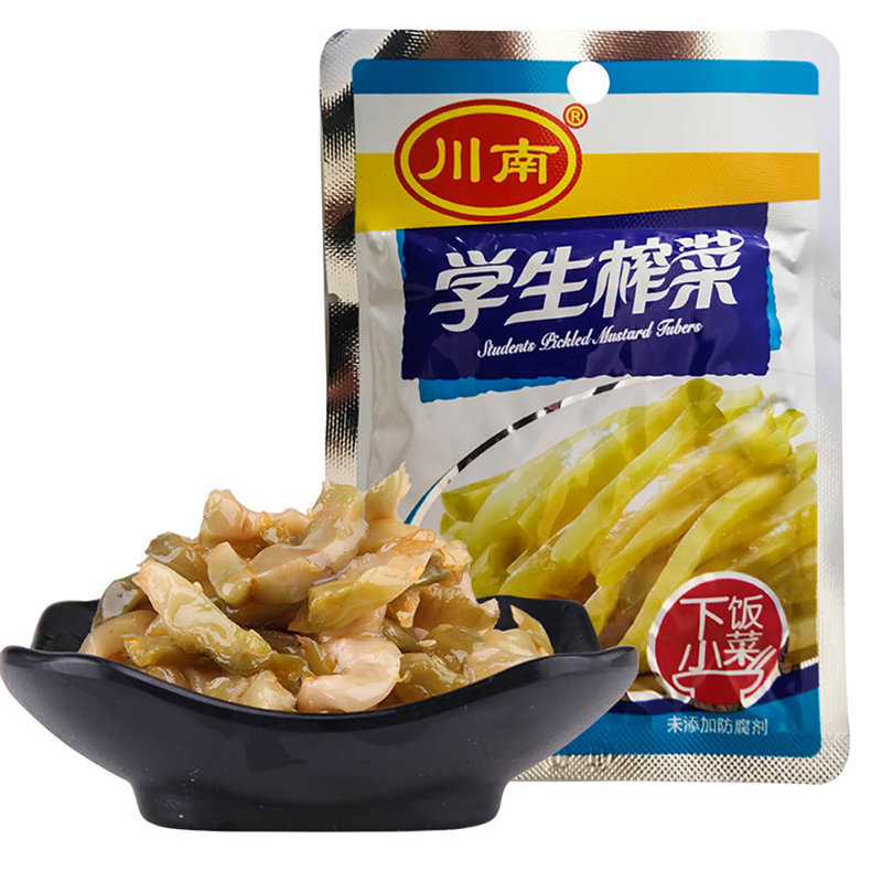 川南学生榨菜62g3口感脆嫩鲜香适中