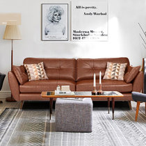 TIMI天米 北欧沙发 现代简约沙发 皮艺沙发组合 单人双人三人沙发 客厅沙发组合(驼色 双人位沙发)