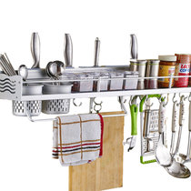 奕辰 60CM太空铝厨房置物架壁挂收纳刀架挂件厨具用品调味品调料架子