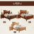 虎源萨尚经济型实木床双层床床垫床头柜HY-810(1米8双人床 默认)