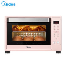 美的（Midea）电烤箱PT3505 恒温发酵 上下独立控温 家用多功能烘焙蛋糕机 35L大容量(粉色 热销)